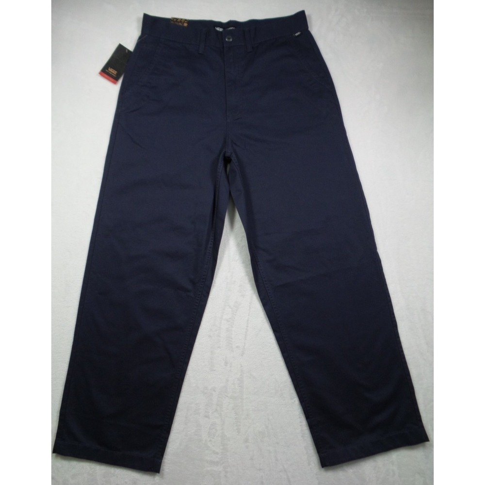 Vans Pants Mens Size 32 Blue Authentic Chino Baggy Fit Straight High Rise NWT